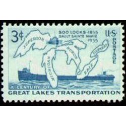 us stamp 1069 great lakes 3 1955