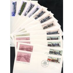 set of 12 fdc canadian locomotives 1860 1905 1906 1925 1925 1945