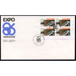 canada stamp 1093 transportation 68 1986 FDC LR