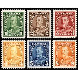 canada stamps king george v pictorial low values 217 22