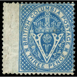 british columbia vancouver island stamp 7 seal of british columbia 3d 1865 M F 026