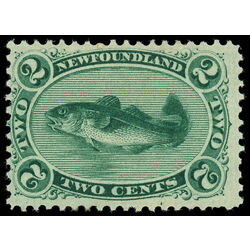 newfoundland stamp 24 codfish 2 1871 M FOG 025