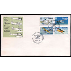 canada stamp 969 72 fdc bush aircraft 1982 FDC COMBO