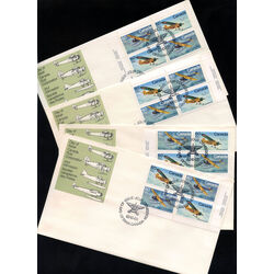 canada stamp 972a bush aircraft 1982 FDC 4BLK