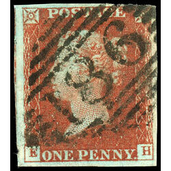 great britain stamp 3 queen victoria penny red 1p 1841 U F 040