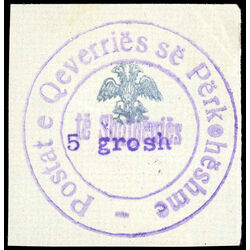 albania stamp 25 handstamped on white laid paper 1913