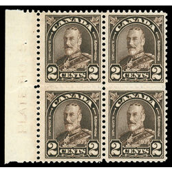 canada stamp 166b king george v 2 1931 PB OF 4 LEFT MARGIN F NH 5