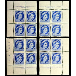 canada stamp 341 queen elizabeth ii 5 1954 PB SET 4