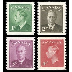 canada stamp 297 300 king george vi with postes postage 1950 coil 1950