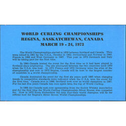 canada 490 1973 curling first day cover