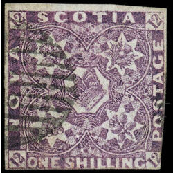 nova scotia stamp 6 pence issue 1sh 1857