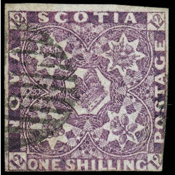 nova scotia stamp 6 pence issue 1sh 1857