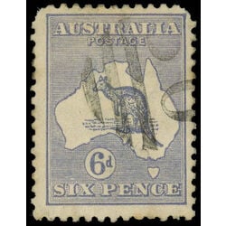 australia stamp 48a kangaroo and map 1915