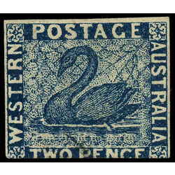 western australia stamp 21a swan 1861