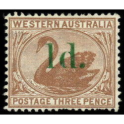 western australia stamp 57b swan 1885