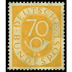 germany stamp 683 numeral and post horn 1952