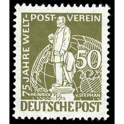 germany stamp 9n38 statue of heinrich von stephan 1949