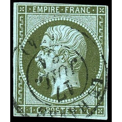 france stamp 12a emperor napoleon iii 1 1860
