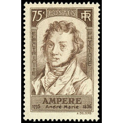 france stamp 306 andre marie ampere 1775 1836 scientist 75 1936