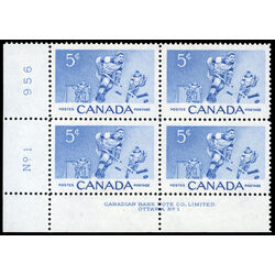 canada stamp 359 hockey players 5 1956 PB LL 1