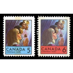 canada stamp 502p 3p christmas children praying 1969