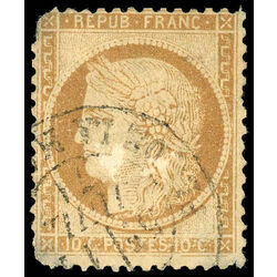 france stamp 54 ceres 10 1870 U 002