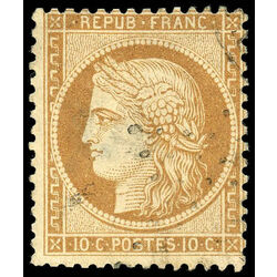 france stamp 54 ceres 10 1870 U 003