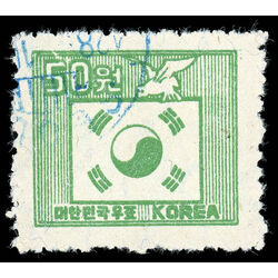 korea south stamp 187a dove and flag 1952