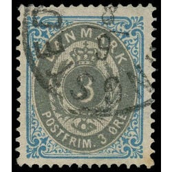 denmark stamp 25 royal emblems 1875