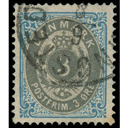 denmark stamp 25 royal emblems 1875 U 001