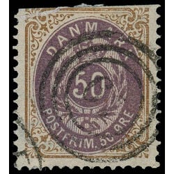 denmark stamp 33 royal emblems 1875