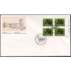 canada stamp 1178 grizzly bear 76 1989 FDC UR