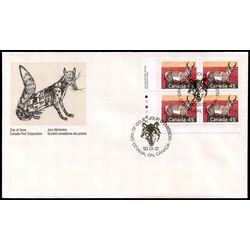 canada stamp 1172 pronghorn 45 1990 FDC LL