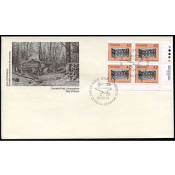 canada stamp 1081 linen chest 42 1987 FDC LR