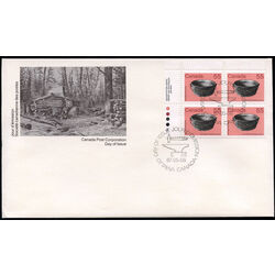 canada stamp 1082 iron kettle 55 1987 FDC UL
