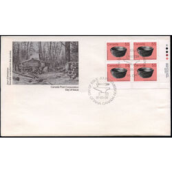 canada stamp 1082 iron kettle 55 1987 FDC LR