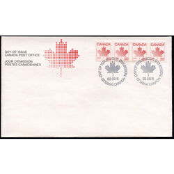canada stamp 950 strip maple leaf 1982 FDC
