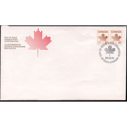canada stamp 951 pair maple leaf 1983 FDC