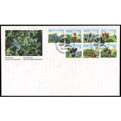 canada stamp 1349 55 fdc edible berries definitives 1992 1998 1992