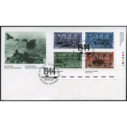 canada stamp 1540a second world war 1944 1994 FDC LR