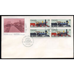 canada stamp 1037a canadian locomotives 1860 1905 2 1984 FDC UL