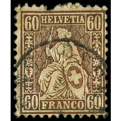 switzerland stamp 48 helvetia 1862