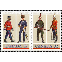 canada stamp 1008ai royal winnipeg rifles royal canadian dragoons 32 1983