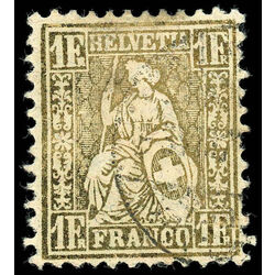 switzerland stamp 68 helvetia 50 1881 U 001