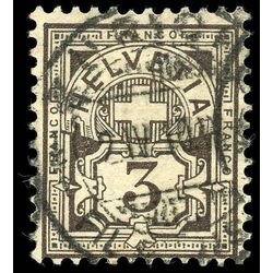switzerland stamp 70 helvetia numeral 1882 U 001