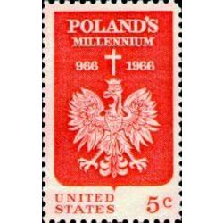 us stamp postage issues 1313 polish millenium christianity 5 1966