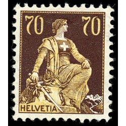 switzerland stamp 141 helvetia 70 1908