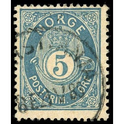 norway stamp 24a post horn and crown 1877
