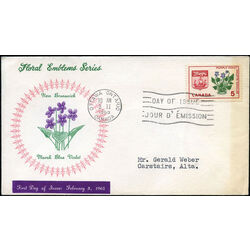 canada stamp 421 new brunswick purple violet 5 1965 FDC RAR