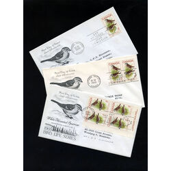 canada stamp 496 white throated sparrow 6 1969 FDC TRIO